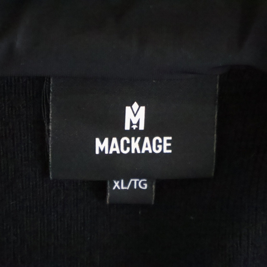 MACKAGE(マッカージュ) ハイブリット フーディダウンジャケット ナイロン ニット切替 ダウンジャケット ブラック #XL 10752231-5A