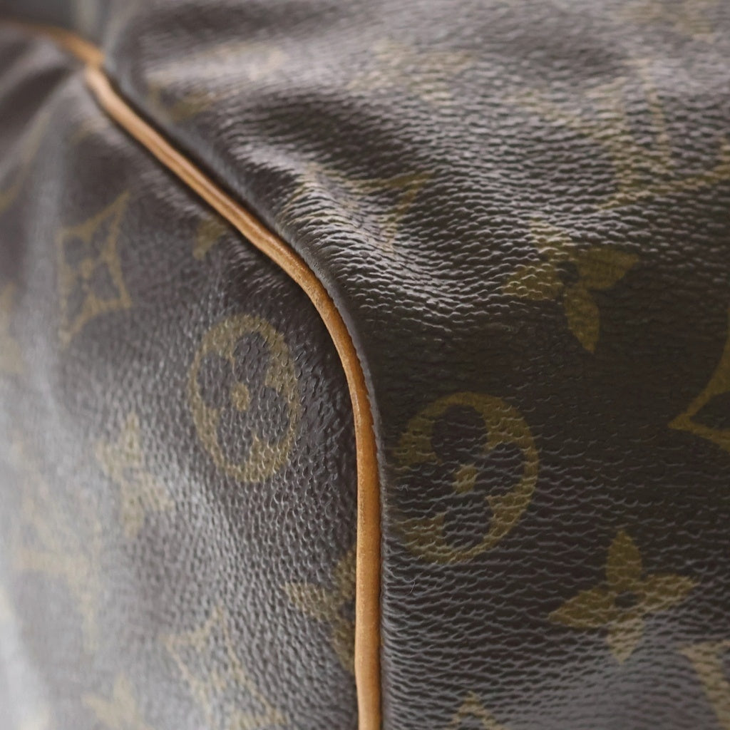 LOUIS VUITTON(ルイヴィトン) モノグラム キーポル40 ハンドバッグ ボストンバッグ トラベルバッグ ブラウン レザー×PVC M41428 ゴールド金具 レディース