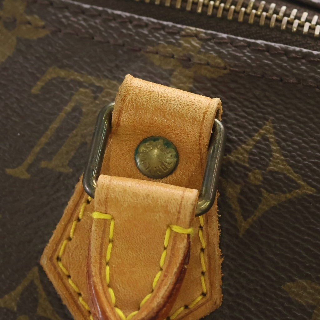 LOUIS VUITTON(ルイヴィトン) モノグラム キーポル40 ハンドバッグ ボストンバッグ トラベルバッグ ブラウン レザー×PVC M41428 ゴールド金具 レディース