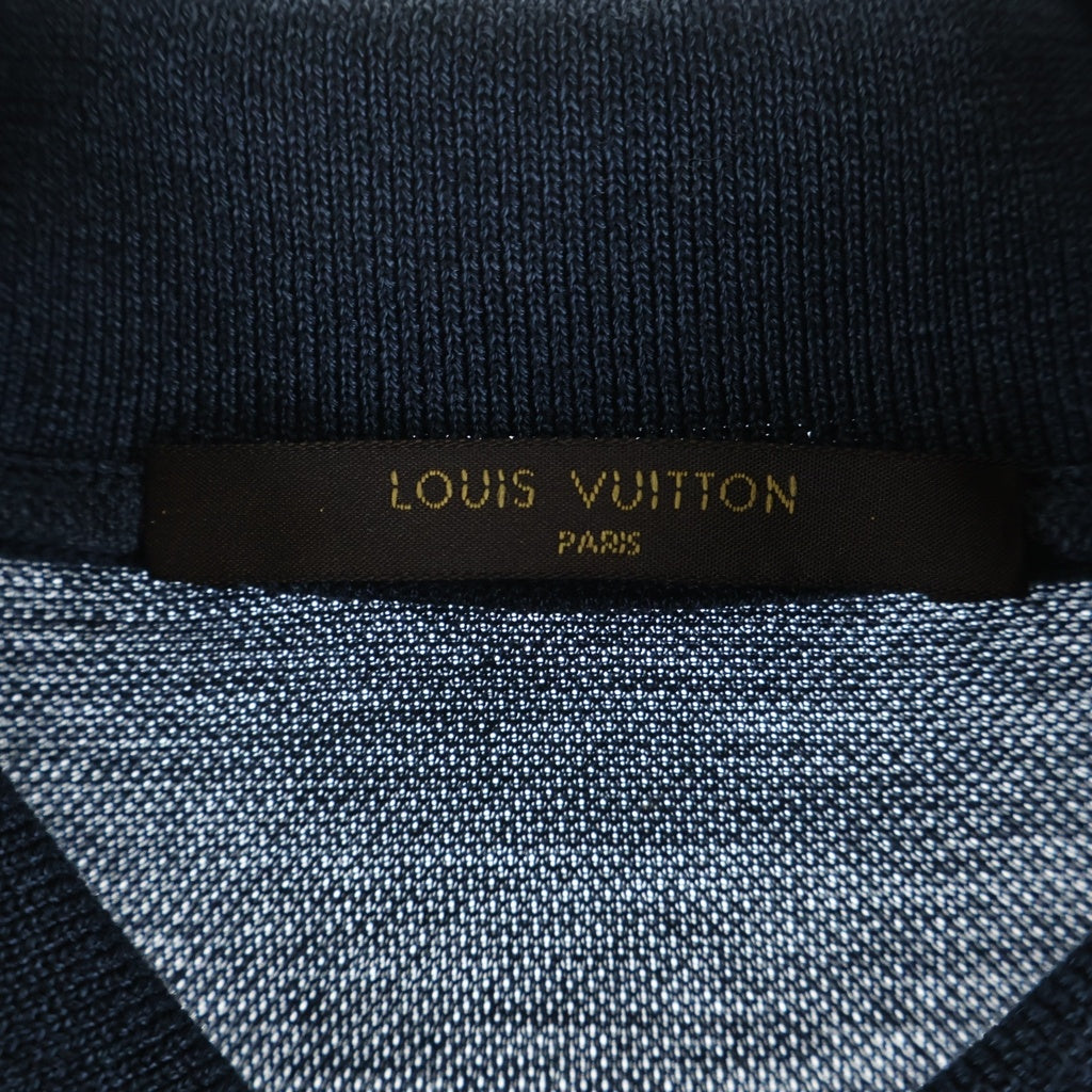LOUIS VUITTON(ルイヴィトン) LVロゴ刺繍 半袖ポロシャツ ネイビー RM152Q H1JR32JEA