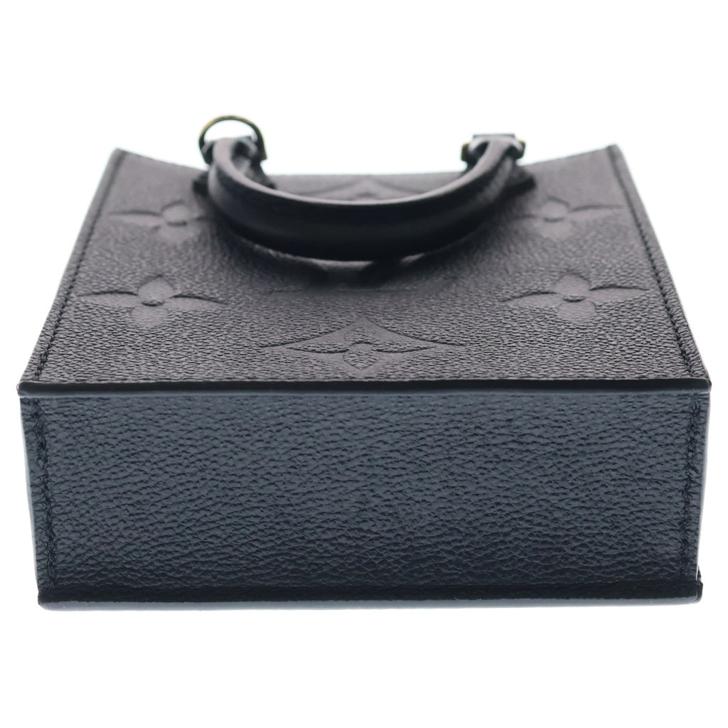 LOUIS VUITTON(ルイヴィトン) モノグラム アンプラント プティット サックプラ レザー 2WAY ハンド ショルダーバッグ ゴールド金具 ブラック M80478 レディース