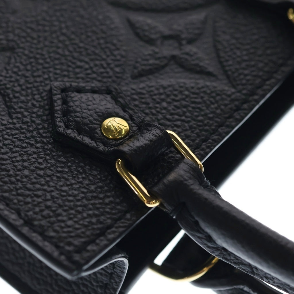 LOUIS VUITTON(ルイヴィトン) モノグラム アンプラント プティット サックプラ レザー 2WAY ハンド ショルダーバッグ ゴールド金具 ブラック M80478 レディース