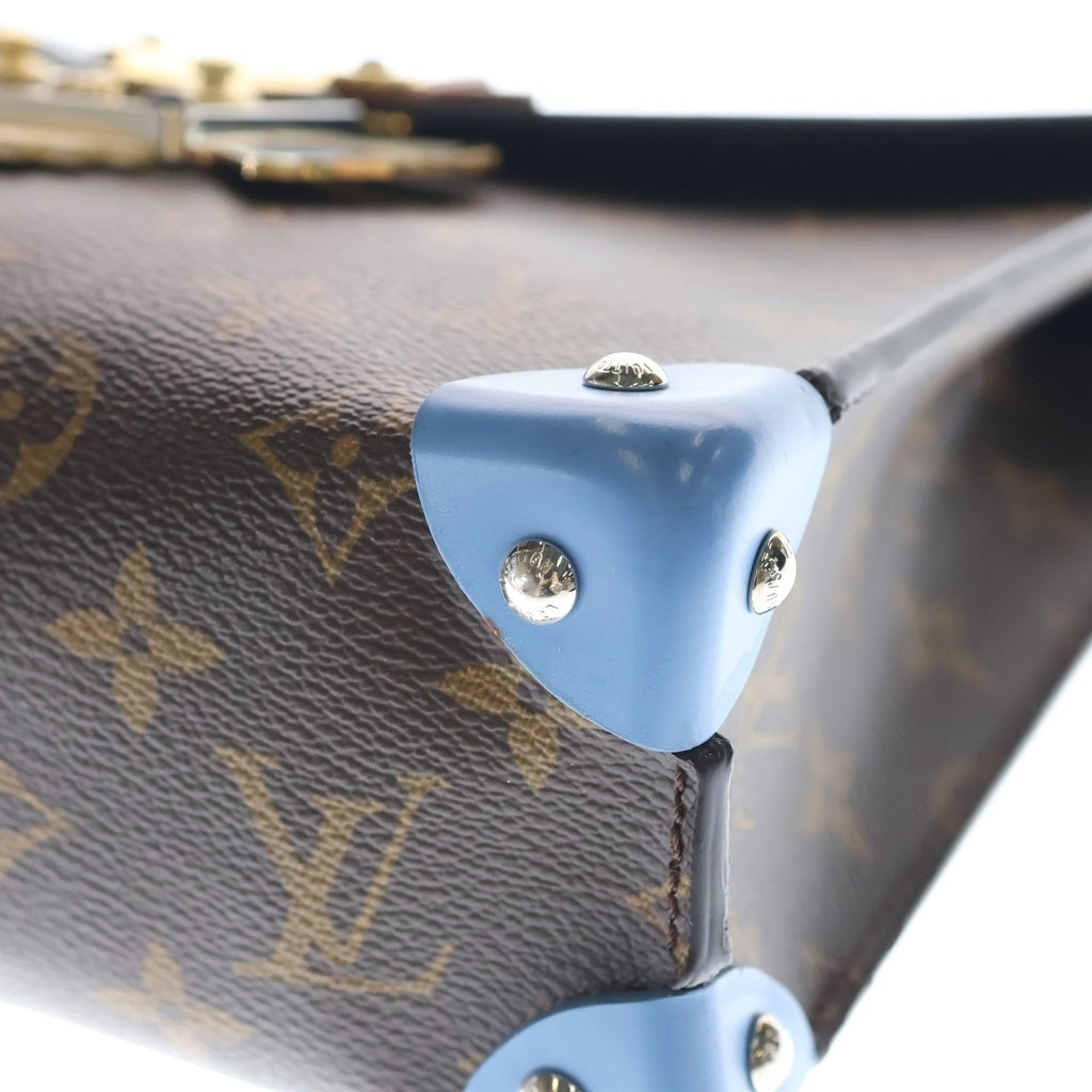 LOUIS VUITTON(ルイヴィトン) モノグラム ポシェット マスク PVC レザー ハンド チェーン ワンショルダーバッグ ゴールド金具 ブラウン/ブラック M50130 レディース