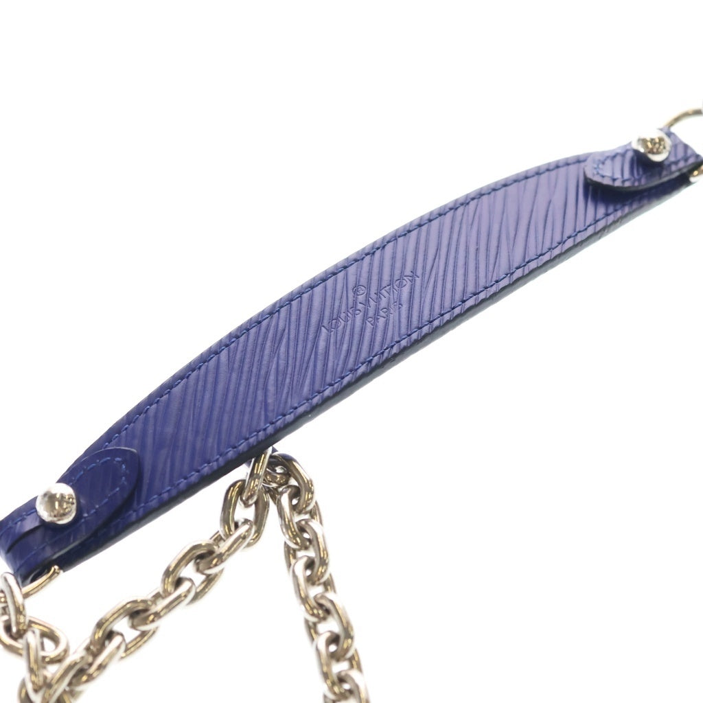 LOUIS VUITTON(ルイヴィトン) エピ ポルトフォイユ ツイスト チェーン フラミンゴ レザー ショルダーバッグ チェーンウォレット M62215 ブルー レディース
