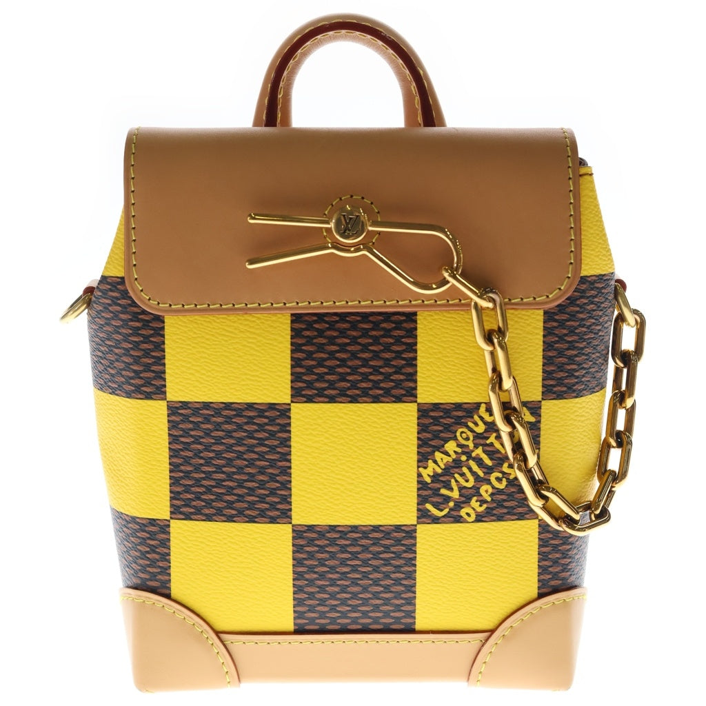 LOUIS VUITTON(ルイヴィトン) ダミエポップ ナノ・スティーマー PVC レザー ショルダーバッグ N40536 ICタイプ ブラウン/イエロー