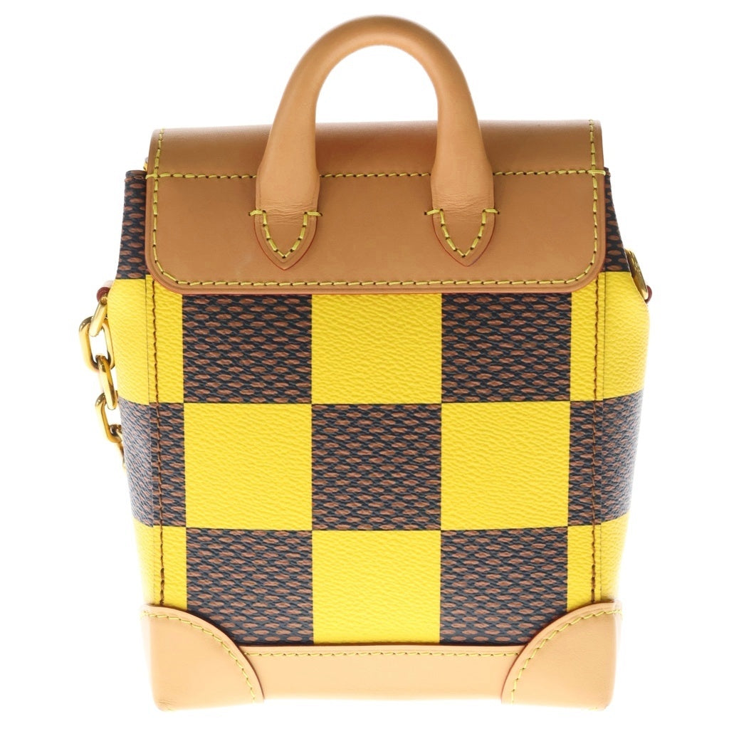 LOUIS VUITTON(ルイヴィトン) ダミエポップ ナノ・スティーマー PVC レザー ショルダーバッグ N40536 ICタイプ ブラウン/イエロー