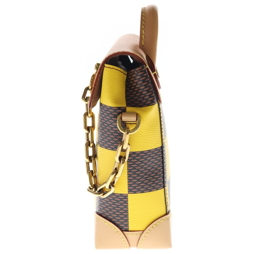 LOUIS VUITTON(ルイヴィトン) ダミエポップ ナノ・スティーマー PVC レザー ショルダーバッグ N40536 ICタイプ ブラウン/イエロー
