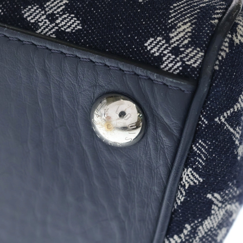LOUIS VUITTON(ルイヴィトン) モノグラム タペストリー グラン サック トートバッグ キャンバス ネイビー/ホワイト M57284 レディース