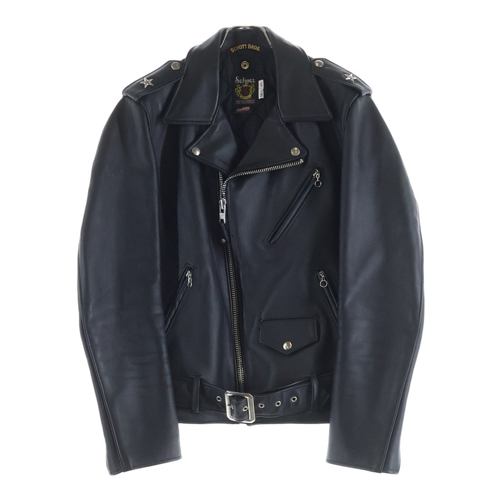 SCHOTT(ショット) ワンスター レザー ダブル ライダース ジャケット ブラック 613UST