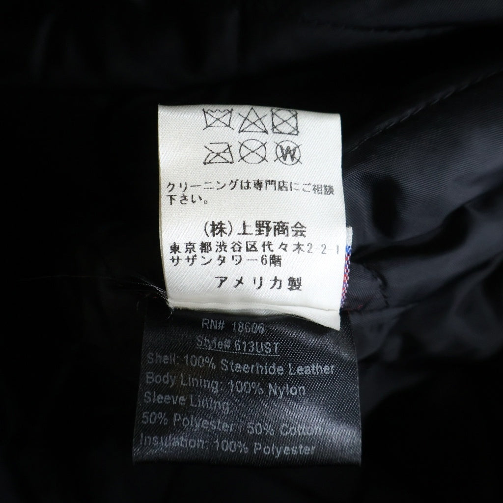 SCHOTT(ショット) ワンスター レザー ダブル ライダース ジャケット ブラック 613UST