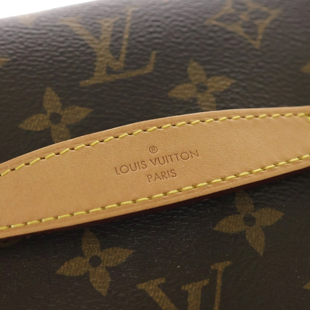 LOUIS VUITTON(ルイヴィトン) モノグラム ニースBB ハンドバッグ バニティバッグ ブラウン レザー×PVC M42265 ゴールド金具 レディース
