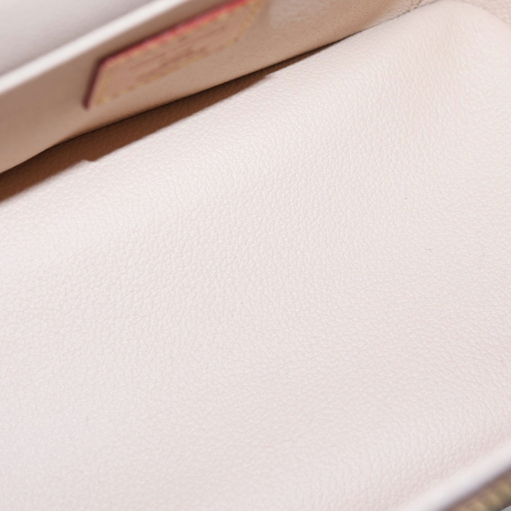 LOUIS VUITTON(ルイヴィトン) モノグラム ニースBB ハンドバッグ バニティバッグ ブラウン レザー×PVC M42265 ゴールド金具 レディース