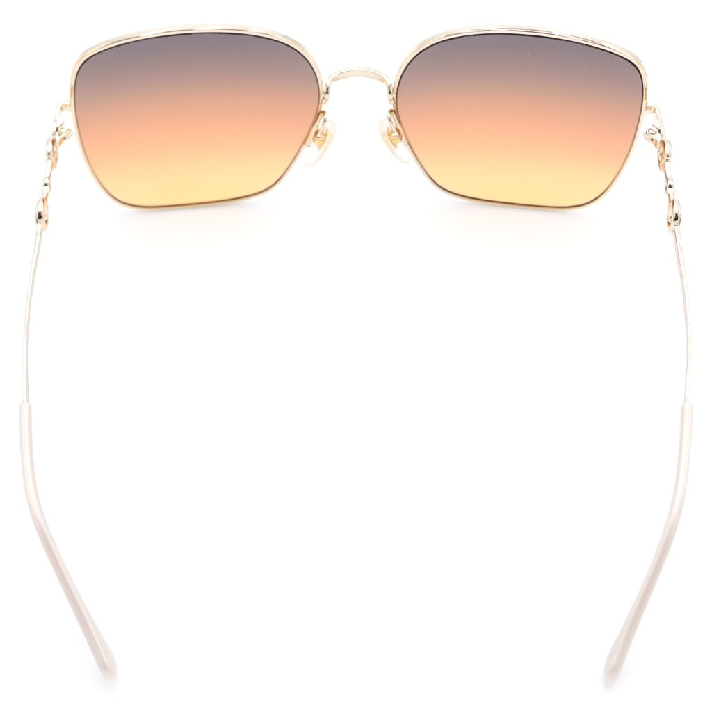 GUCCI(グッチ) スクエア ホースビット グラデーションサングラス ゴールド×ブラウン 61□18‐140 GG0879S