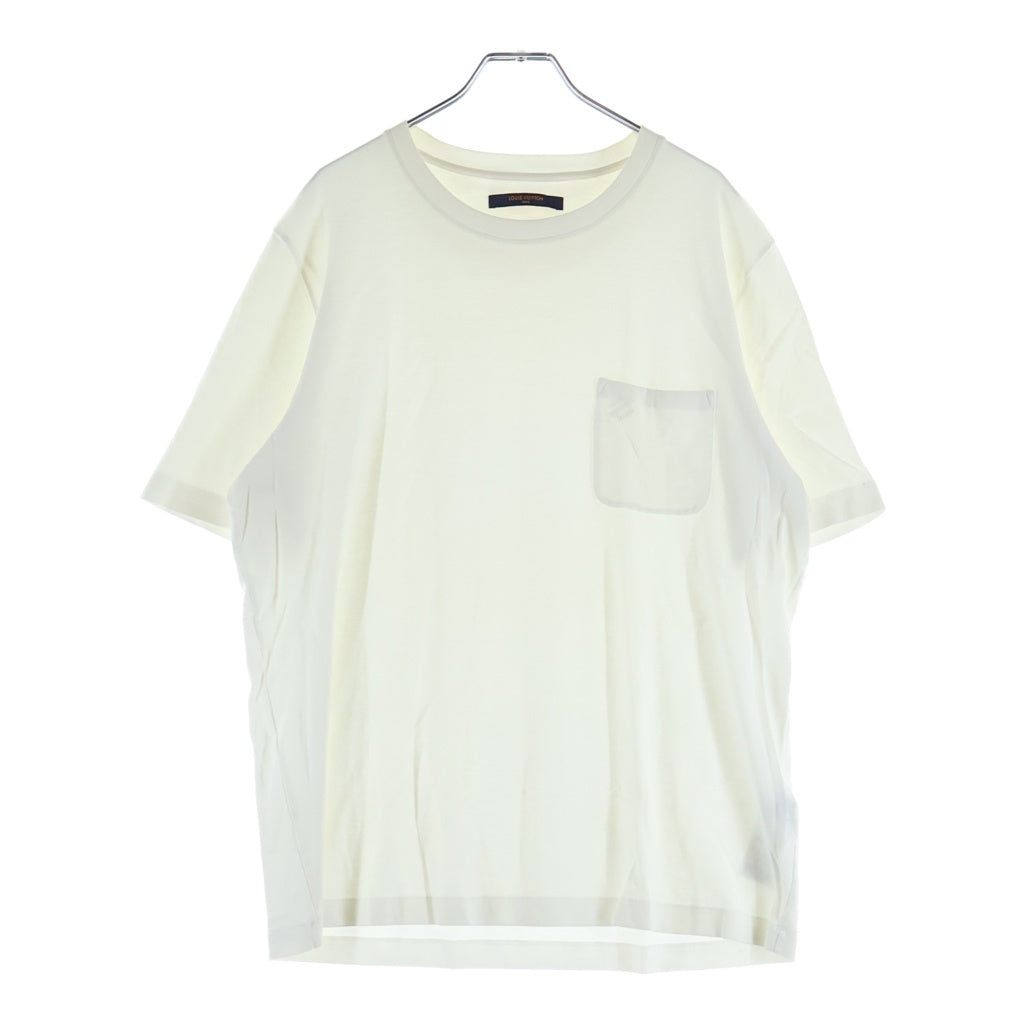 LOUIS VUITTON(ルイヴィトン) ダミエ コットン 3Dポケット 半袖 Tシャツ カットソー #XXL ホワイト RM191Q CMS H6Y45W