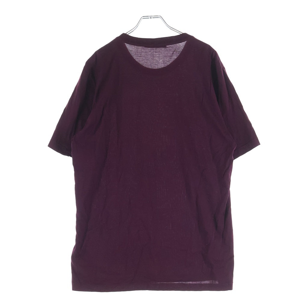 LOUIS VUITTON(ルイヴィトン) LVロゴ 刺繍 コットン 半袖 Tシャツ カットソー #XL ボルドー RM192Q JC8 HAY50W