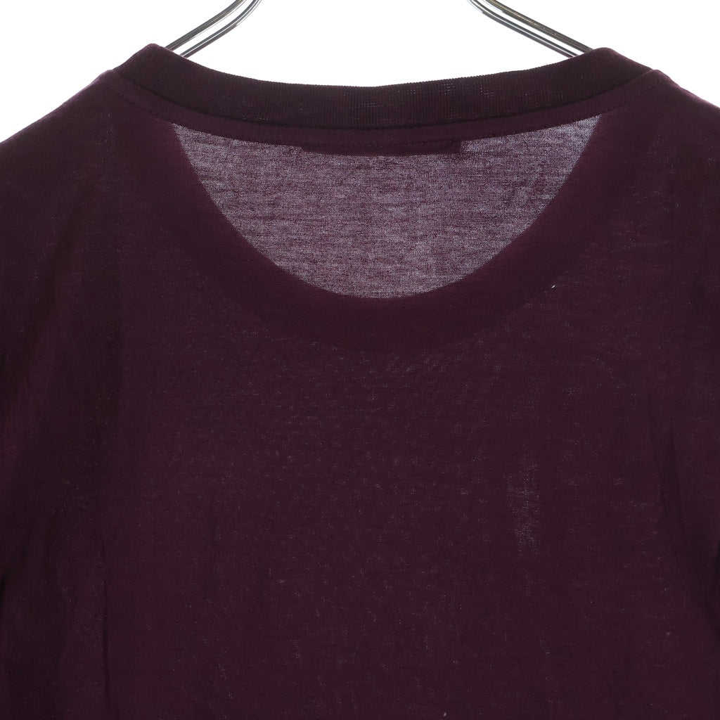 LOUIS VUITTON(ルイヴィトン) LVロゴ 刺繍 コットン 半袖 Tシャツ カットソー #XL ボルドー RM192Q JC8 HAY50W