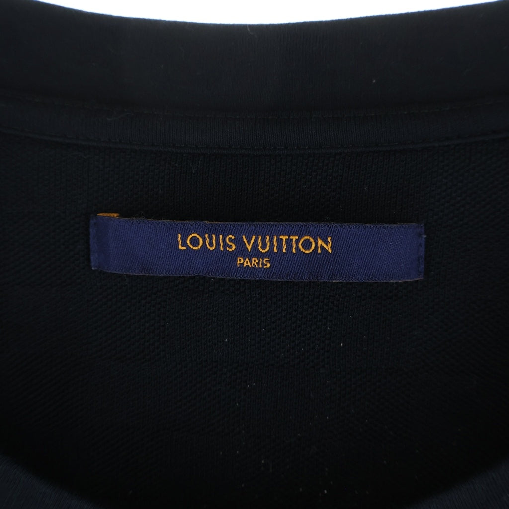 LOUIS VUITTON(ルイヴィトン) ダミエ コットン 3Dポケット 半袖 Tシャツ カットソー #XXL ブラック RM191Q CMS H6Y45W