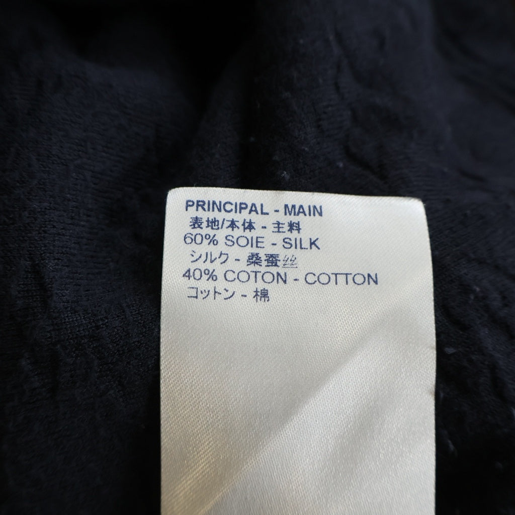 LOUIS VUITTON(ルイヴィトン) モノグラム タオリングTシャツ シルク コットン 半袖 Tシャツ カットソー #XXL ブラック RM191M IZG HGY20W