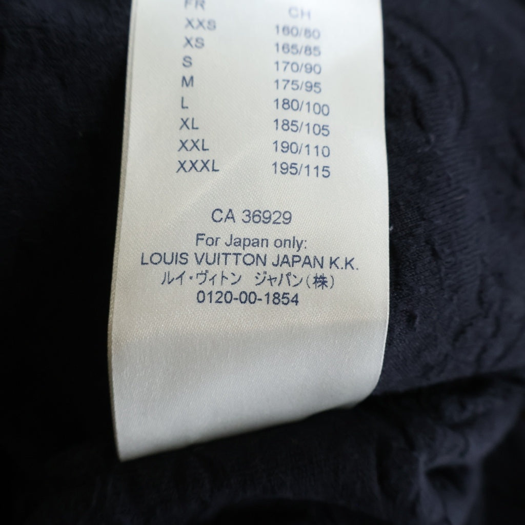 LOUIS VUITTON(ルイヴィトン) モノグラム タオリングTシャツ シルク コットン 半袖 Tシャツ カットソー #XXL ブラック RM191M IZG HGY20W