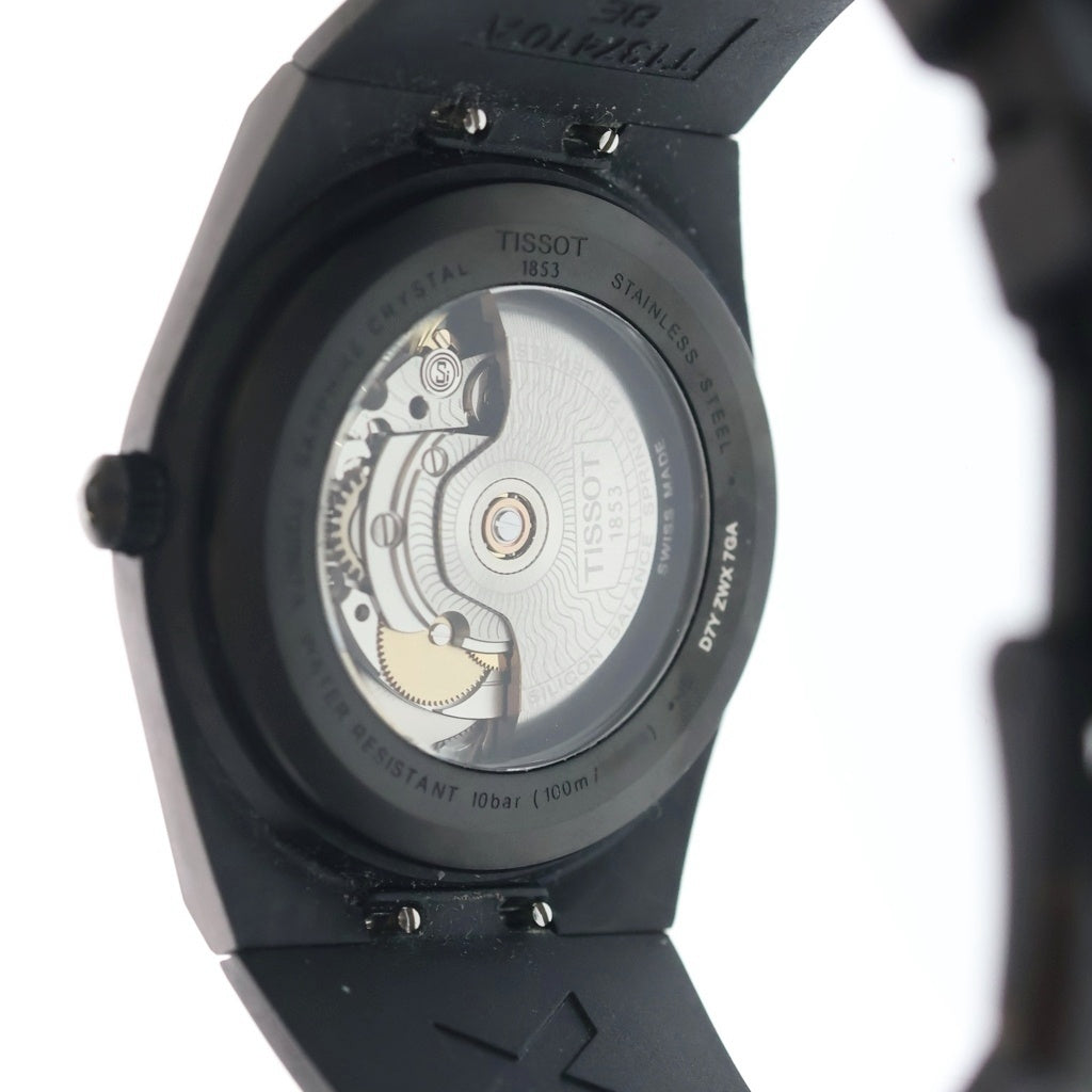 TISSOT(ティソ) パワーマティック80 カーボン/AT オートマ 自動巻き 腕時計 黒文字盤 T137.907.97.201.00