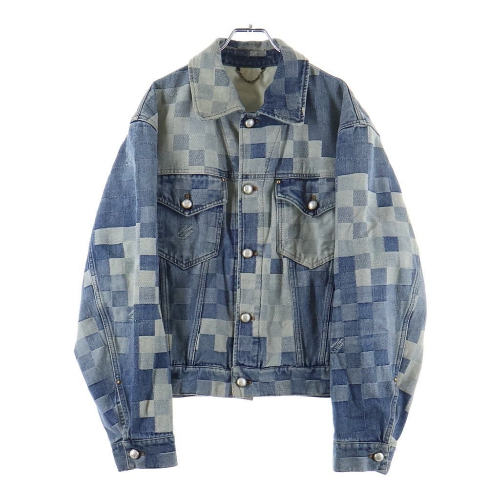 LOUIS VUITTON(ルイヴィトン) ダミエ デニムジャケット インディゴブルー #48 RM241 GCO H9A76W