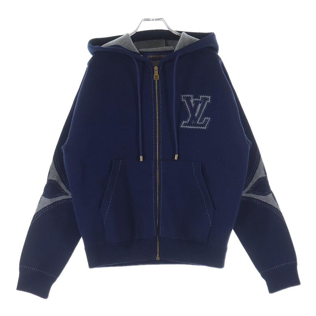 LOUIS VUITTON(ルイヴィトン) LVロゴ ジップパーカー フーディー ネイビー #S RM261MM AUR HRN89W