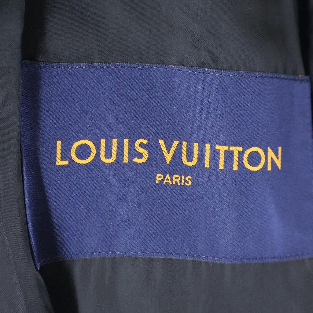 LOUIS VUITTON(ルイヴィトン) バーシティジャケット パール ブラック×ホワイト ウール×カウレザー #44 RM241 BQV HQL70E