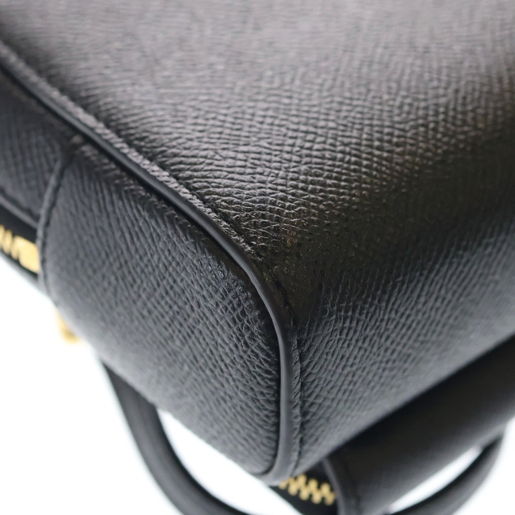 DIOR(ディオール) カロ ダブルポーチ CDロゴ レザー ゴールド金具 ショルダーバッグ ブラック S7431UBAE レディース