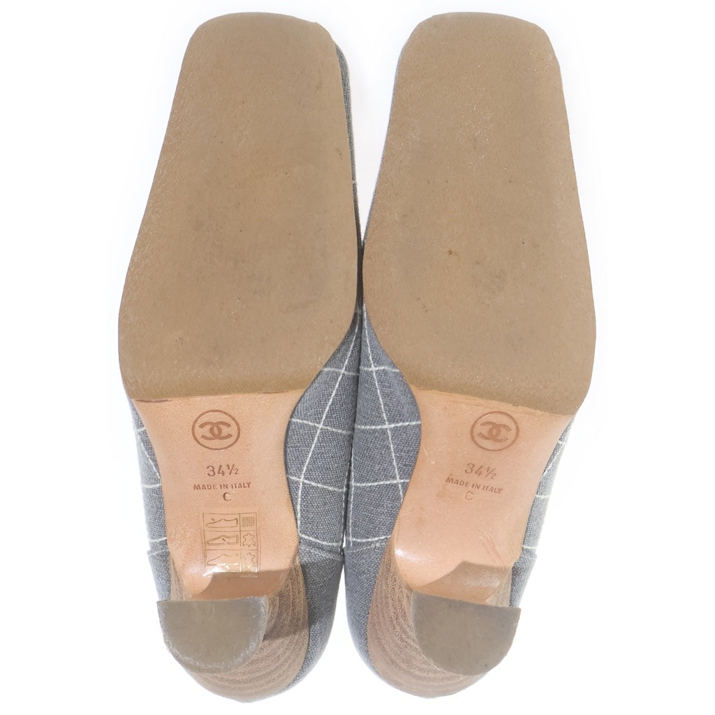 CHANEL(シャネル) ココマーク ヒールパンプス グレー #34 1/2 レディース