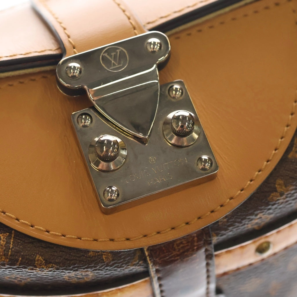 LOUIS VUITTON(ルイヴィトン) モノグラム トロンプルイユ ダッフルバッグ PVC レザー 2WAY ハンド ショルダーバッグ シルバー金具 ブラウン M52276 レディース