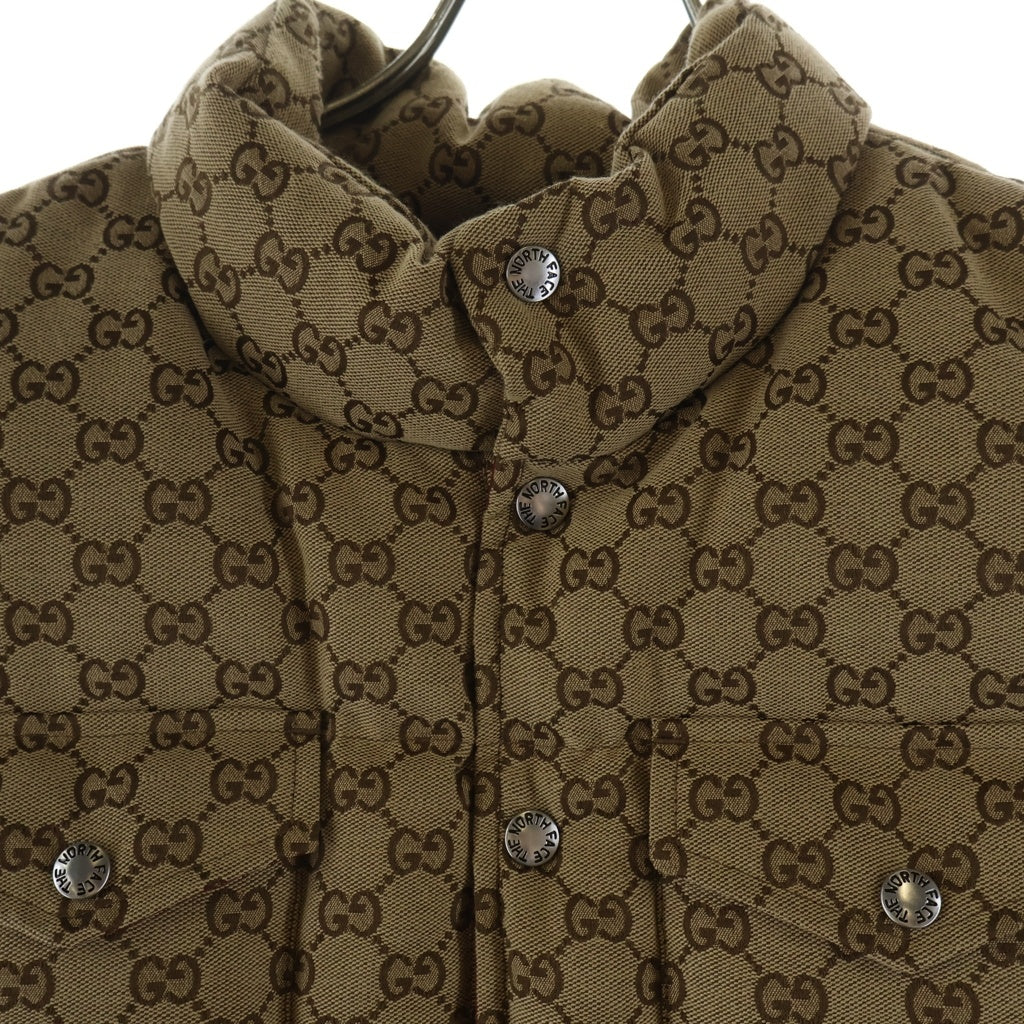GUCCI(グッチ) THE NORTH グッチ ノースフェイス 21AW ダウンベスト GGキャンバス Mサイズ ベージュ 670768