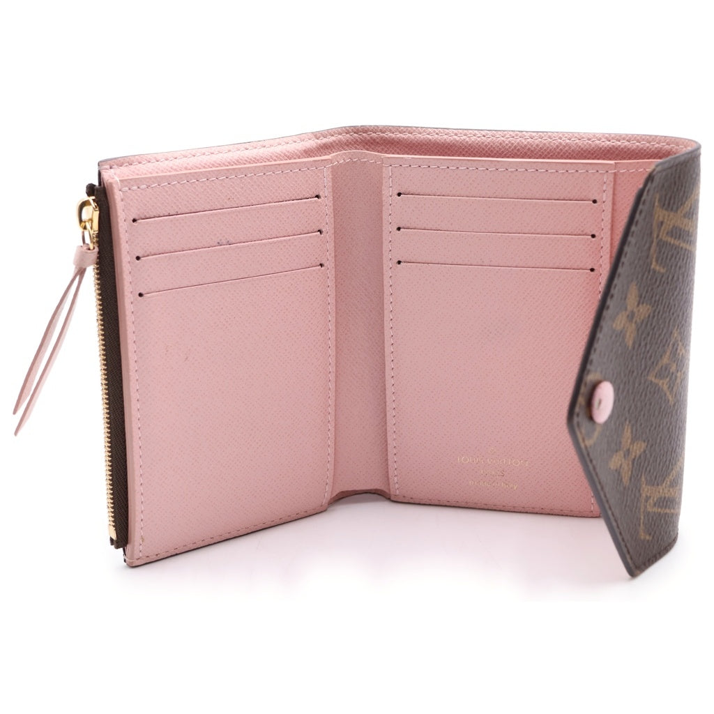 LOUIS VUITTON(ルイヴィトン) モノグラム ポルトフォイユヴィクトリーヌ ローズバレリーヌ 三つ折り財布 M62360 レディース