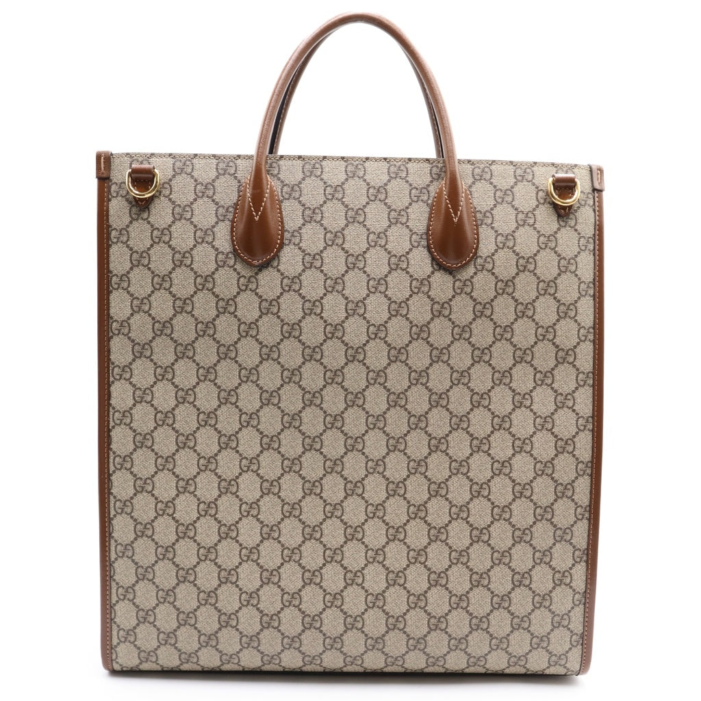 GUCCI(グッチ) インターロッキングG トートバック 2way ショルダーバックキャンバス ブラウン 674155 レディース