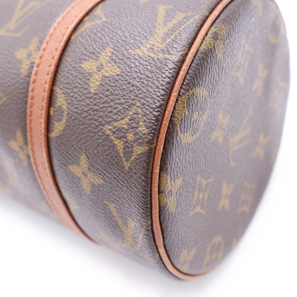 LOUIS VUITTON(ルイヴィトン) パピヨン26 ハンドバッグ ボストンバッグ ブラウン レザー×PVC M51366 ゴールド金具