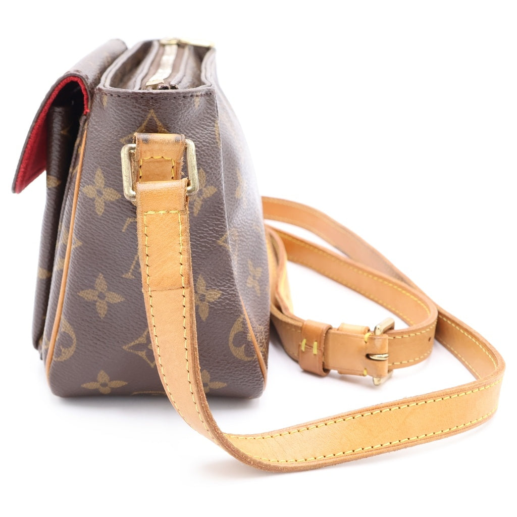 LOUIS VUITTON(ルイヴィトン) モノグラム ヴィバシテPM PVC レザー ショルダーバッグ ブラウン M51165 レディース