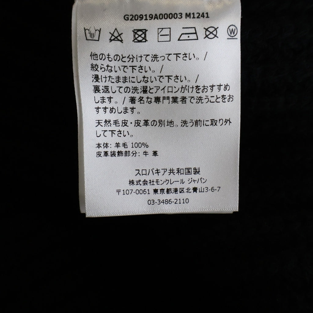 MONCLER(モンクレール) T-NECK ハーフジップウールニット 長袖セーター ブラック G20919A00003