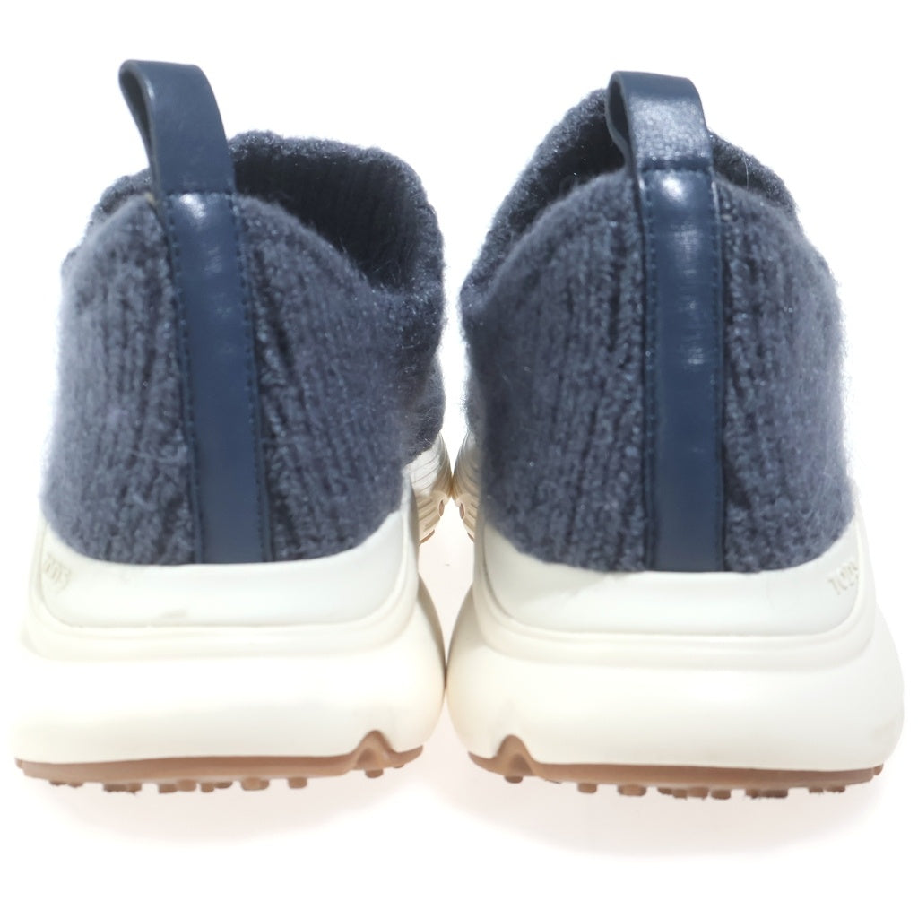 TOD'S(トッズ) Kate ケイト ニット スニーカー スリッポン シューズ #351/2 ブルー レディース