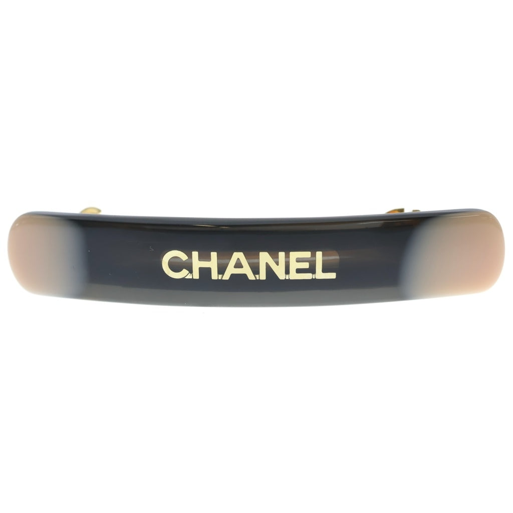 CHANEL(シャネル) ロゴバレッタ ヘアピン ブラック×ピンク 01A レディース