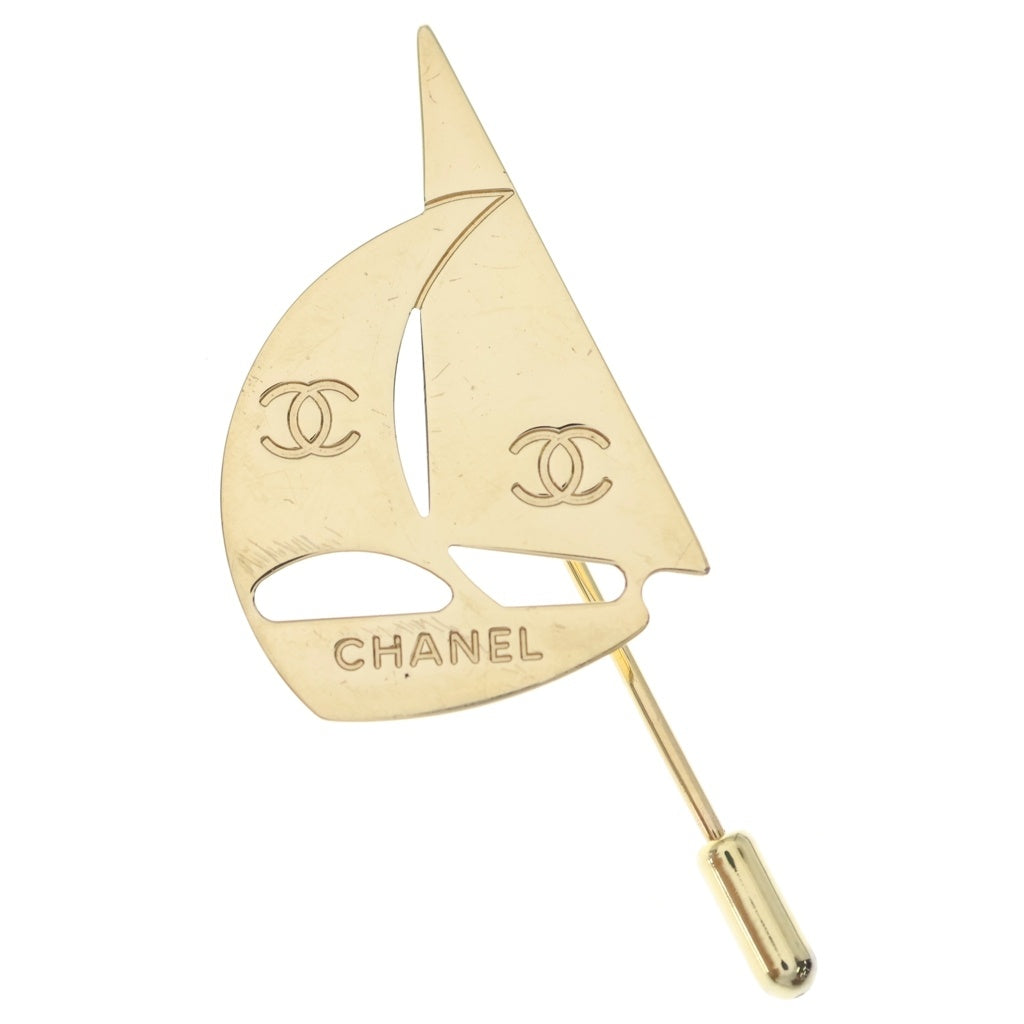 CHANEL(シャネル) ココマーク ヨット ピンバッジ ブローチ ゴールド レディース