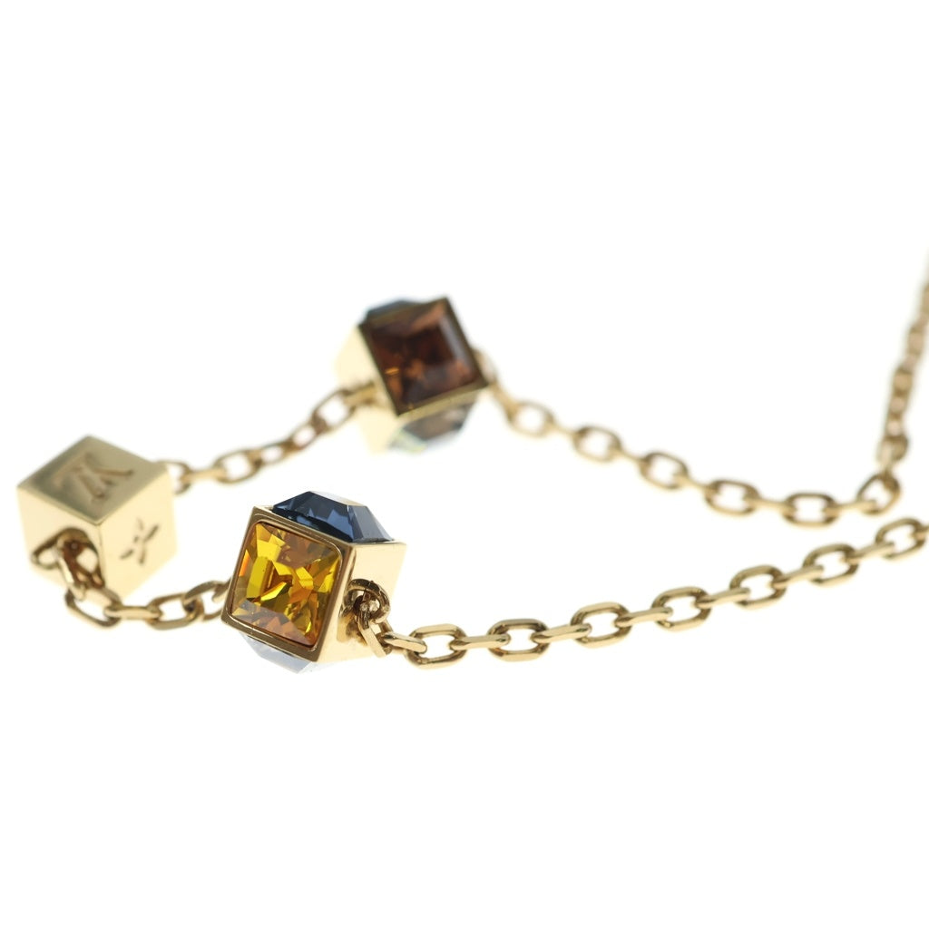 LOUIS VUITTON(ルイヴィトン) コリエ ギャンブル ネックレス ペンダント チェーン ゴールド×ブルー M66999 レディース