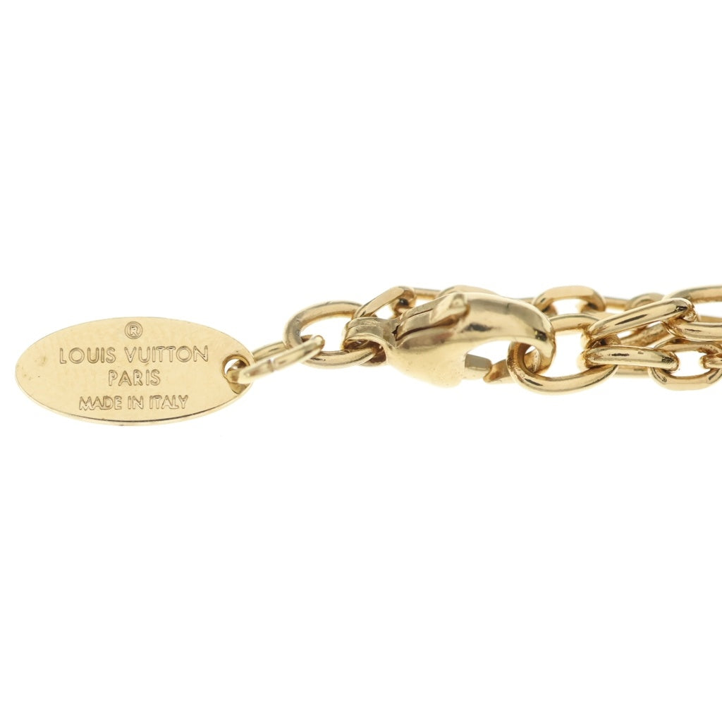 LOUIS VUITTON(ルイヴィトン) コリエ ギャンブル ネックレス ペンダント チェーン ゴールド×ブルー M66999 レディース