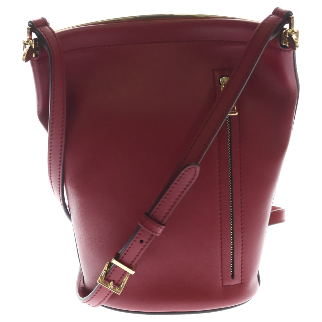 TOD'S(トッズ) バケット ショルダーバック マゼンタ カーフレザー レッド レディース
