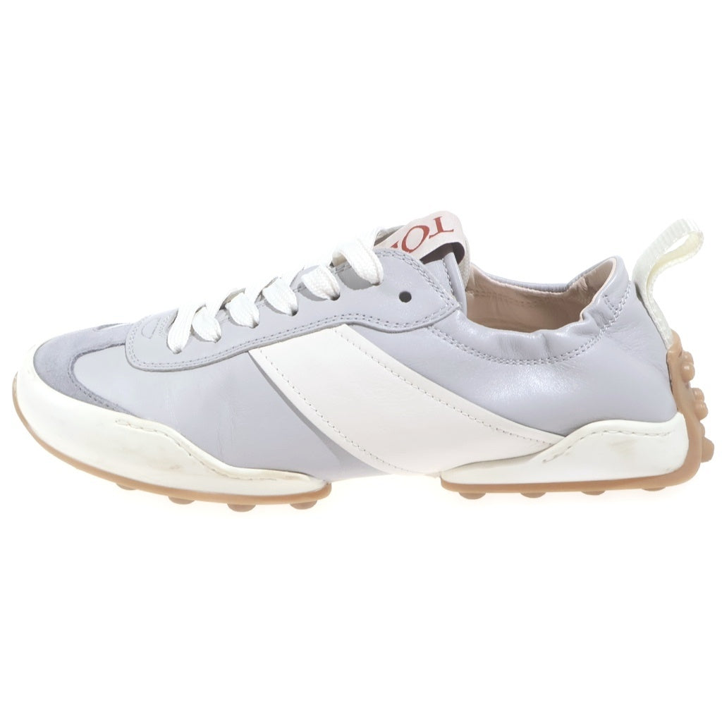 TOD'S(トッズ) ブロックローカットスニーカー ホワイト×グレー #36 レディース