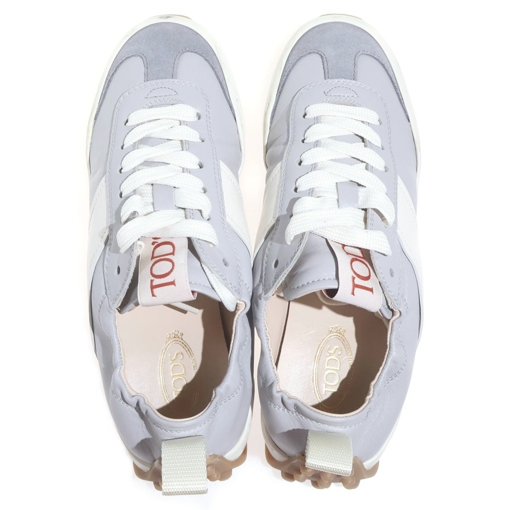TOD'S(トッズ) ブロックローカットスニーカー ホワイト×グレー #36 レディース