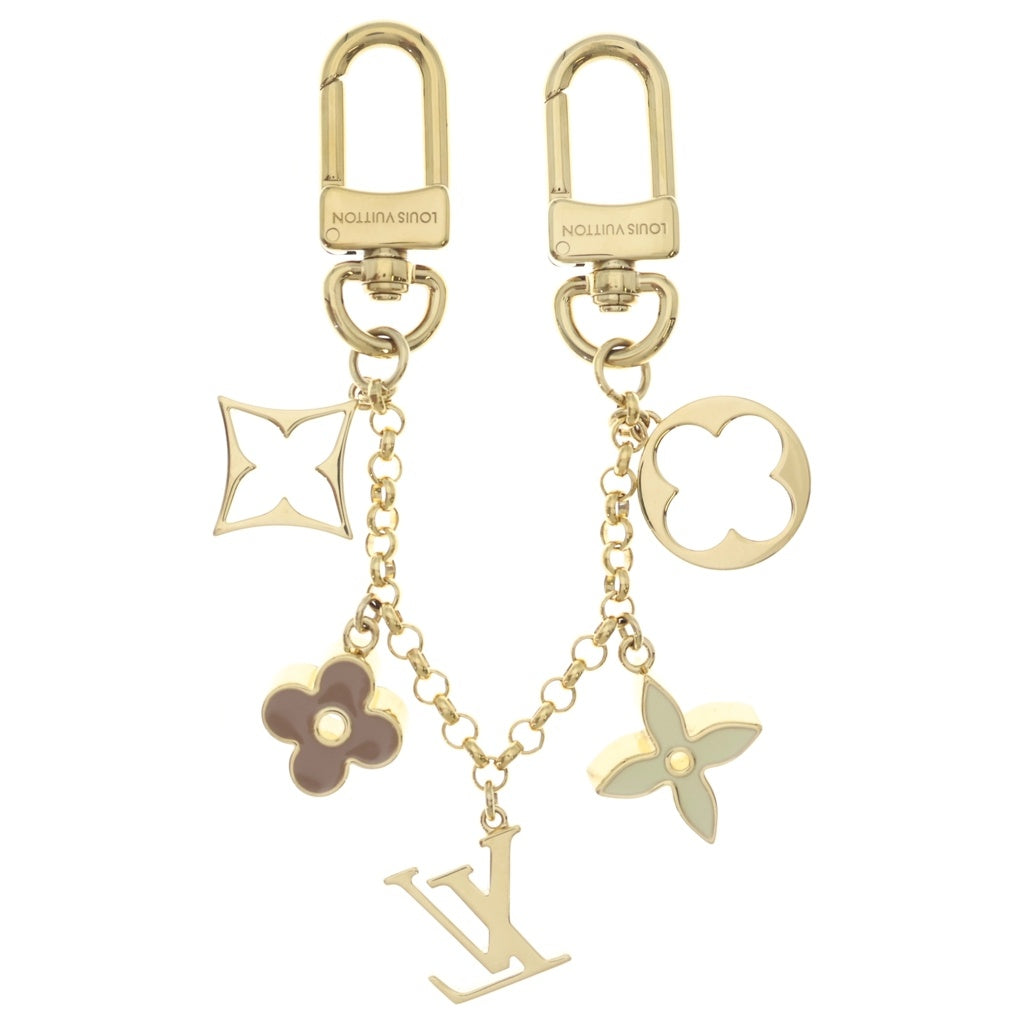 LOUIS VUITTON(ルイヴィトン) フルールドゥモノグラム バッグチャーム ゴールド チェーン GP M01413 レディース