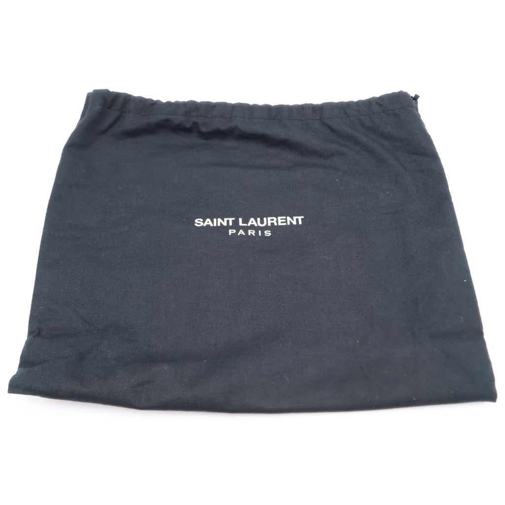 SAINT LAURENT PARIS(サンローランパリ) ベイビーダッフル 2WAYショルダーバッグ ハンドバッグ ブラック レザー 533481 ゴールド金具 レディース