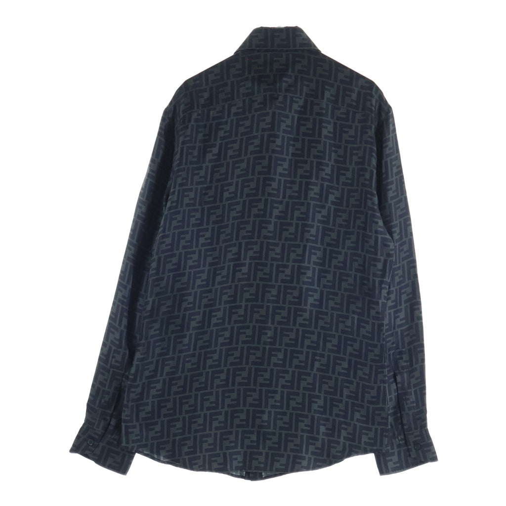 FENDI(フェンディ) ズッカ総柄 長袖シャツ ブラック #39 12CPF-23-273 レディース