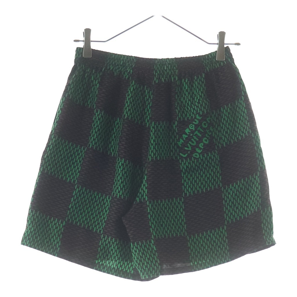 LOUIS VUITTON(ルイヴィトン) セットアップ【下】 半ズボン ダミエ ハーフパンツ グリーン×ブラウン #44 RM241FYQHQP74W レディース