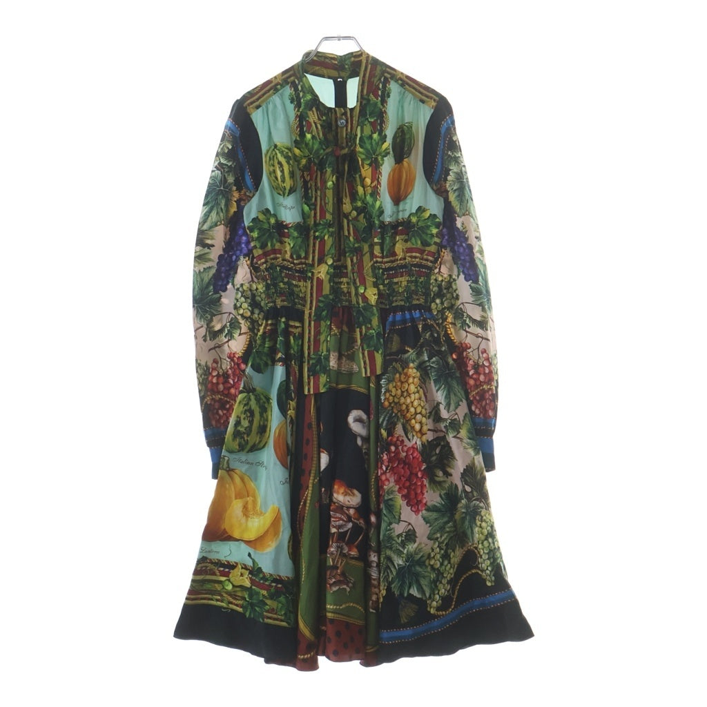 DOLCE & GABBANA(ドルチェアンドガッバーナ) 総柄ロングワンピース マルチカラー #42 DDF6J8ST-GDV90-90H レディース