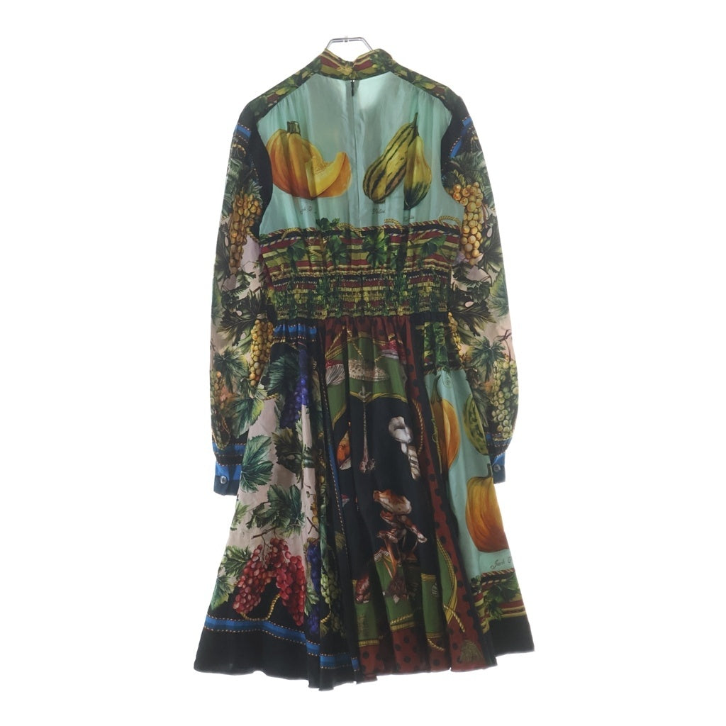 DOLCE & GABBANA(ドルチェアンドガッバーナ) 総柄ロングワンピース マルチカラー #42 DDF6J8ST-GDV90-90H レディース